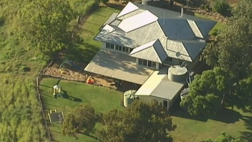 An aerial photograph of the property on which the toddler was injured.