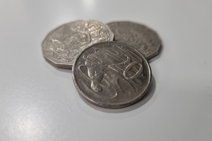 three coins. 