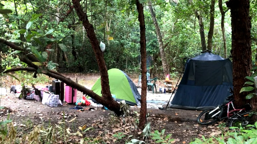 Homeless camp in Cairns