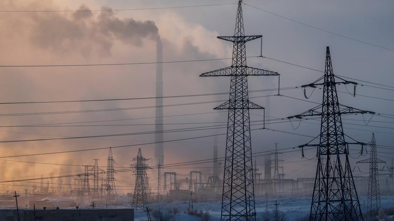 Powerlines  and emissions in Russia.