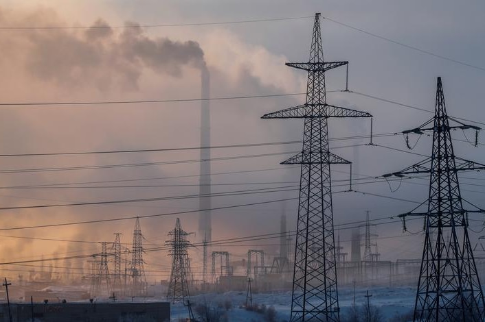 Powerlines  and emissions in Russia.