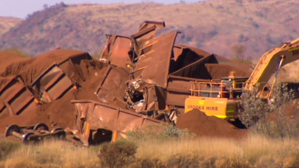 BHP Runaway Iron Ore Train Left A Twisted Wreck After Derailment ...