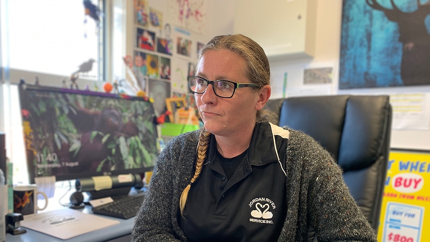 Chelsea Barnes in her office at the Bridgewater Community Centre.