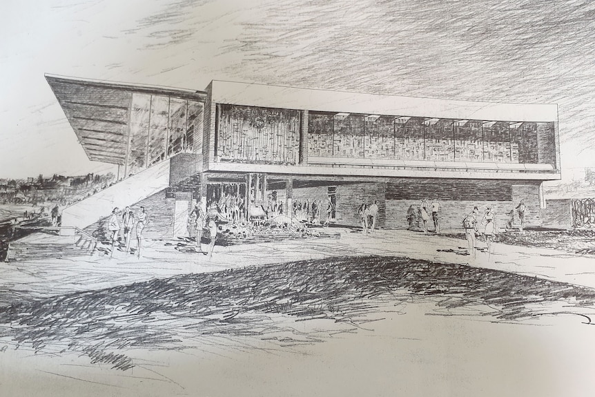 An Iwanoff drawing for a velodrome at Lake Monger