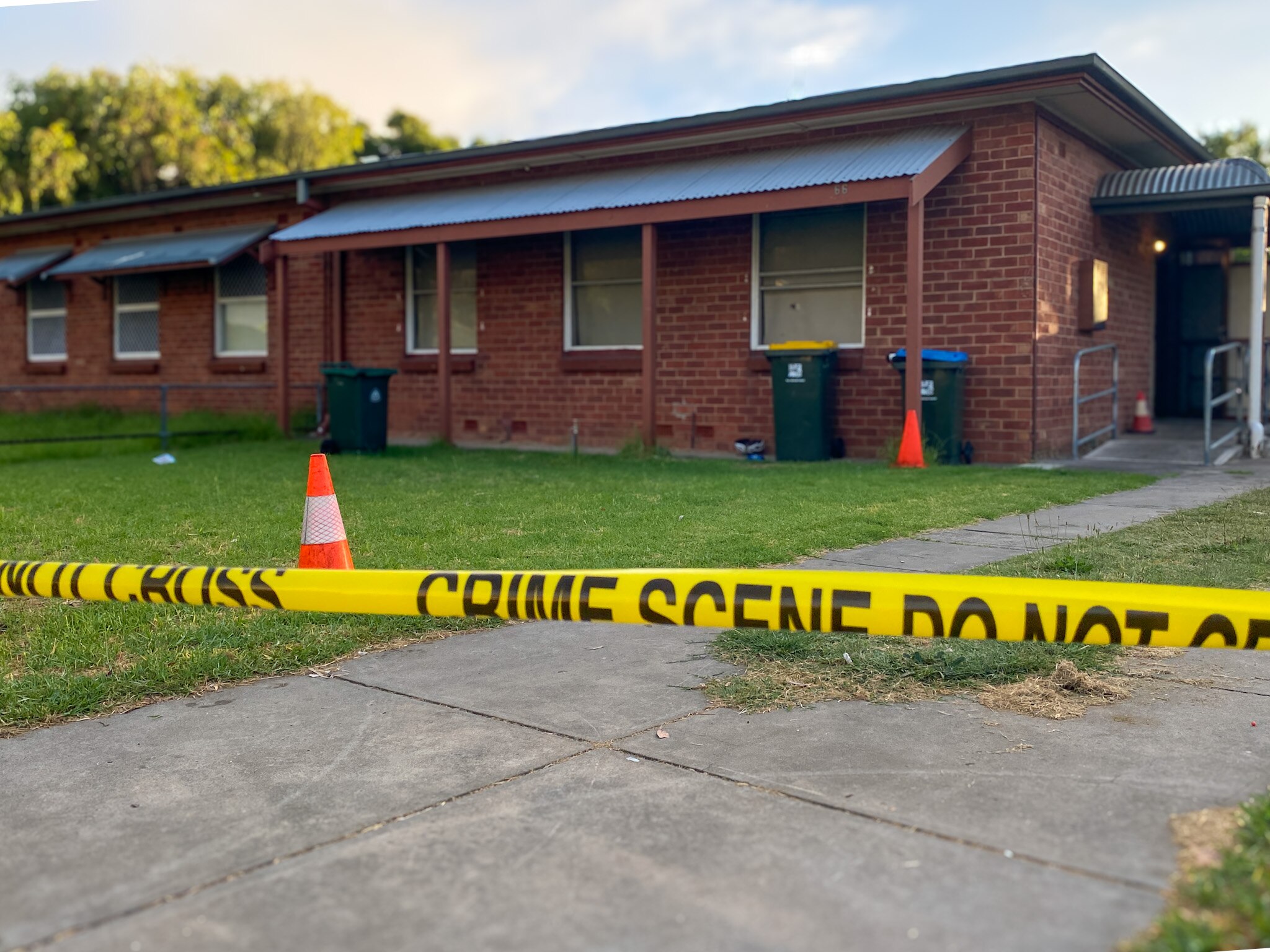 A house with crime tape 