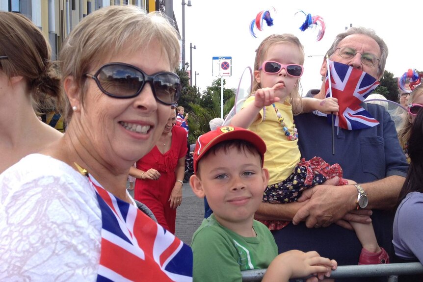 Crowds turn out to see the Duke and Duchess of Cambridge in Auckland