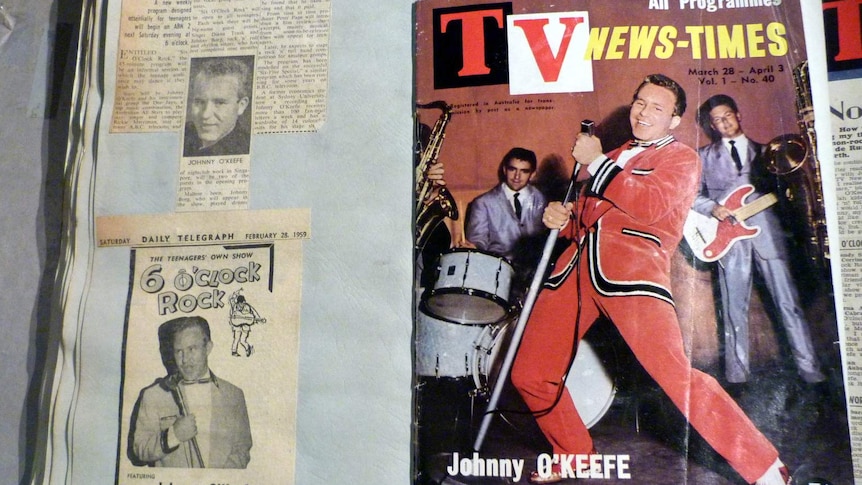 Johnny O'Keefe on the cover of TV News-Times