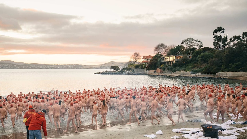 Dark Mofo solstice swim in Hobart