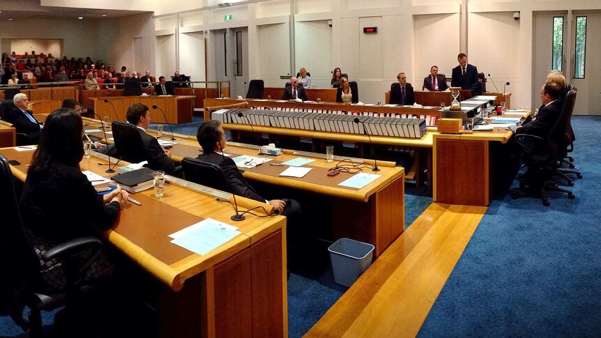 Newly-elected ACT Chief Minister Andrew Barr speaking in the ACT Legislative Assembly.