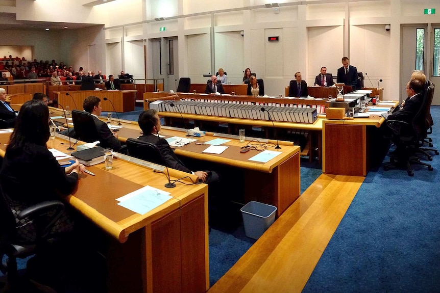 Newly-elected ACT Chief Minister Andrew Barr speaking in the ACT Legislative Assembly.
