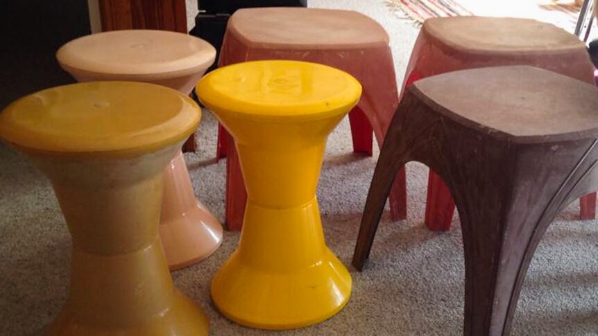 Stools and seats from the 70s era bring back nostalgic memories.