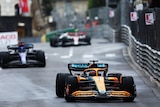 F1 cars driving around the streets of Monaco