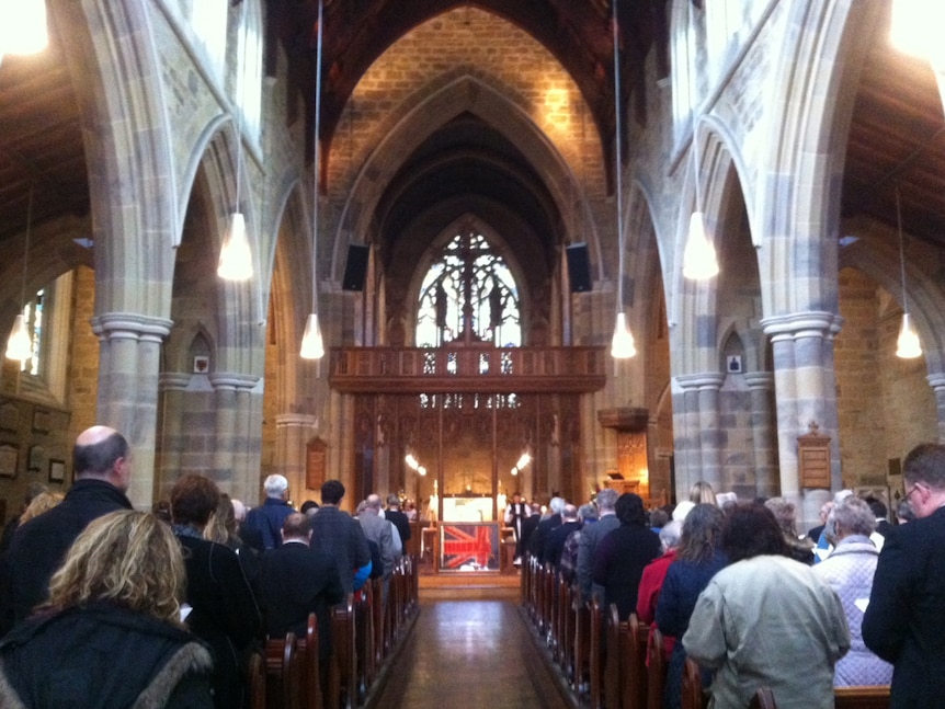 St David's WWI commemoration featured a Union Jack flag