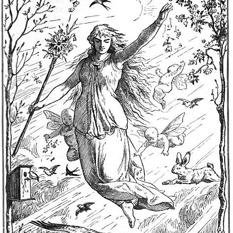 Drawing of Ostara by Johannes Gehrts