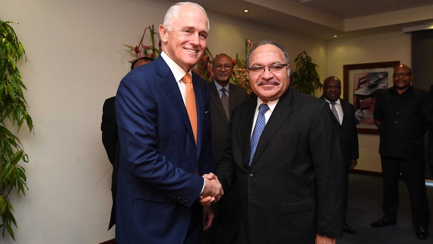 Prime Minister Malcolm Turnbull with PNG counterpart Peter O'Neill