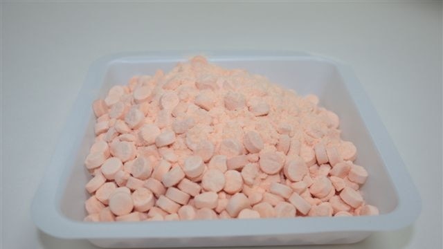 Police supplied image of methamphetamine in tablet form.