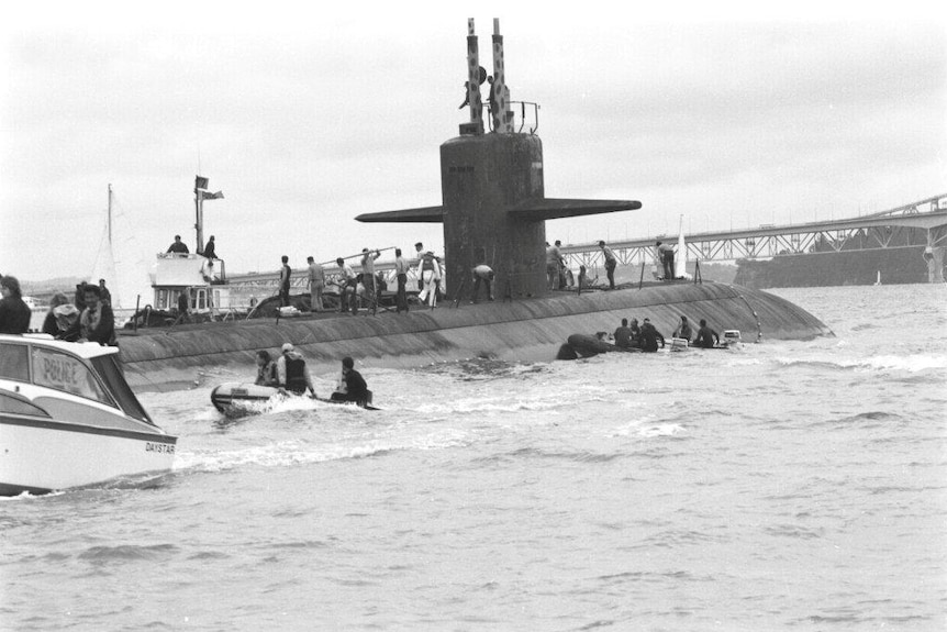 NZ submarine protest