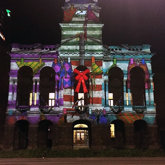 Adelaide Town Hall Christmas animation