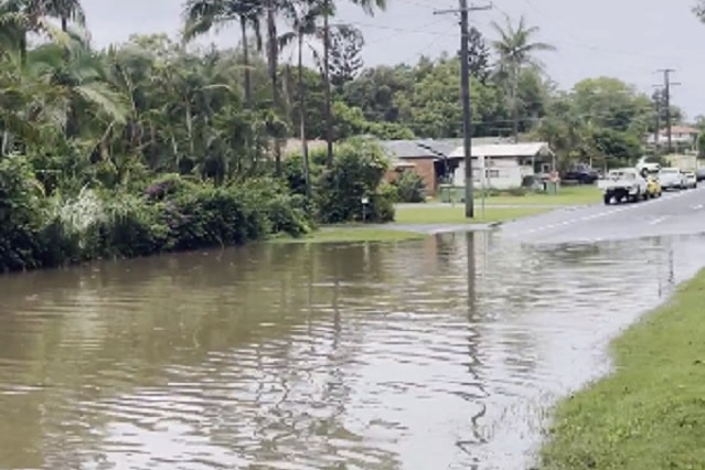 Flash flooding hit parts of Camira, west of Brisbane, on Tuesday.
