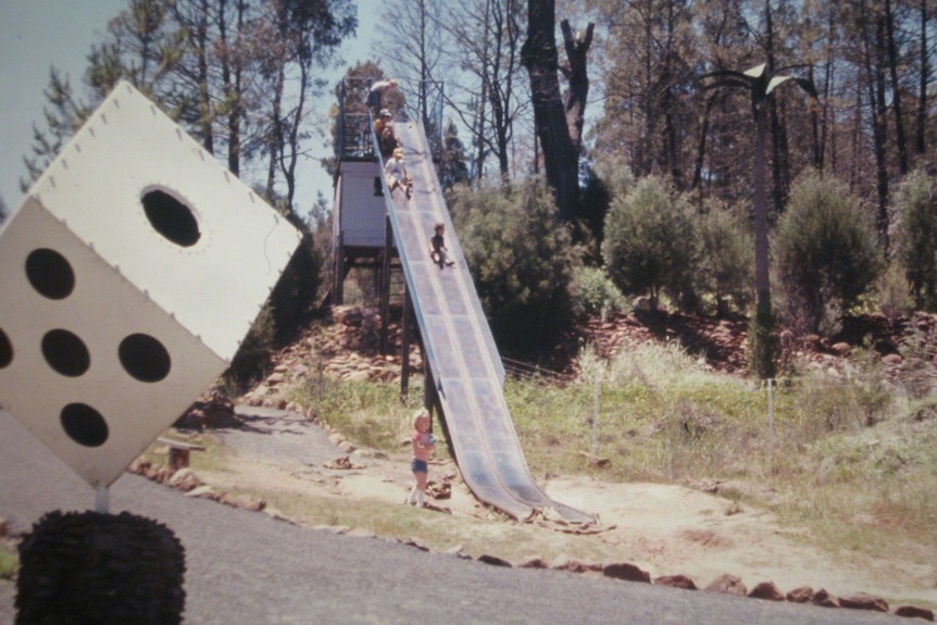 a giant slippery slide