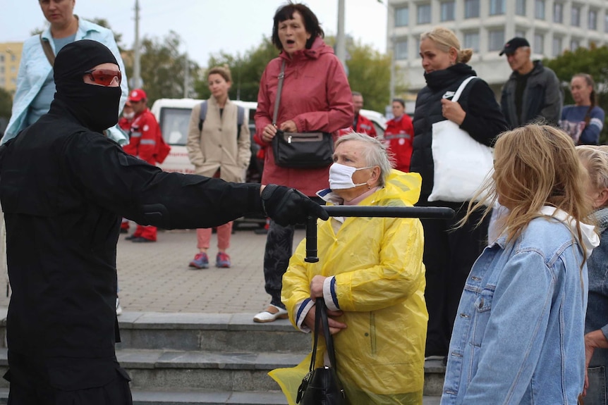 Police with baton