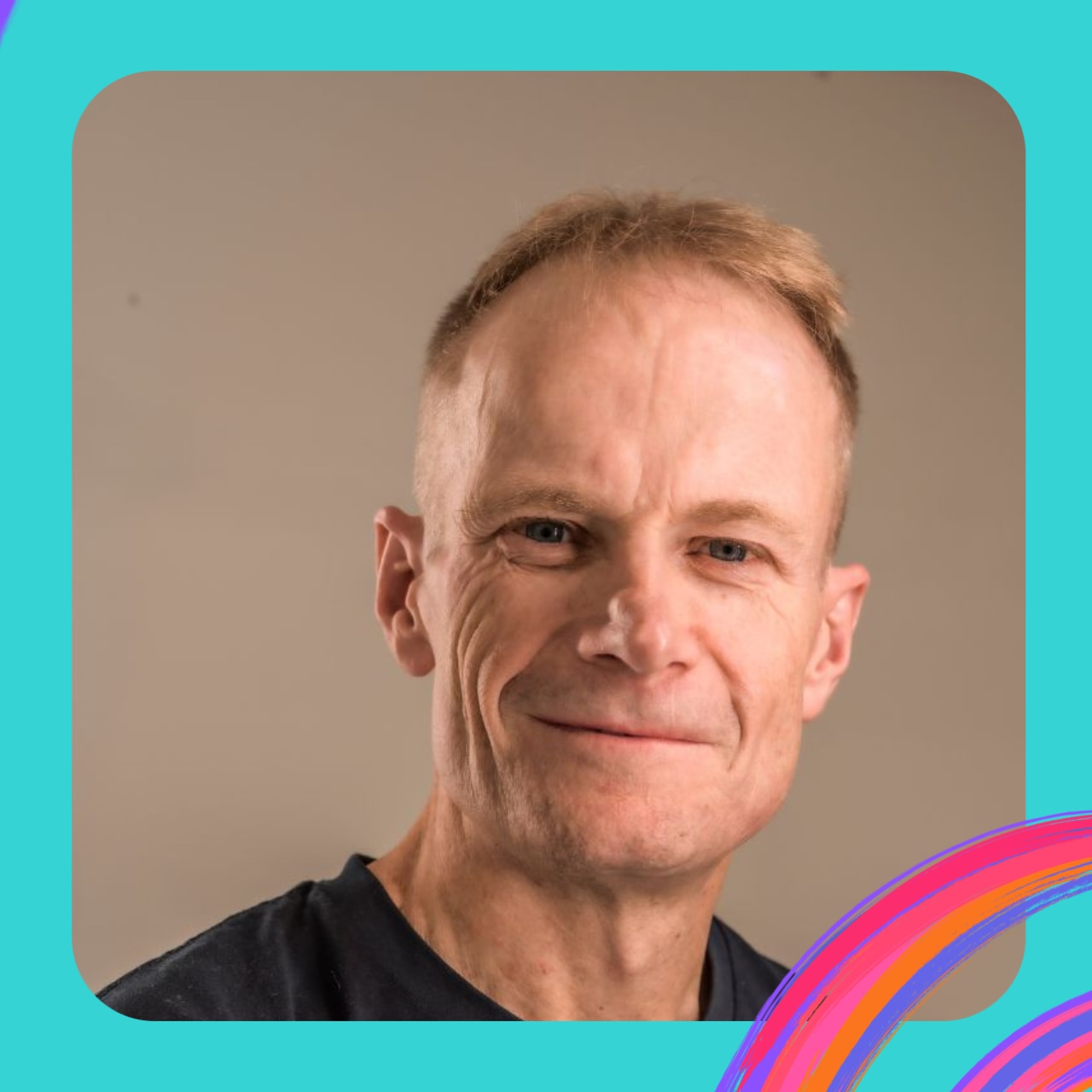 head shot of man with thinning strawberry blonde hair