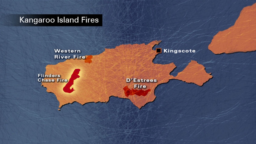Kangaroo Island fire map
