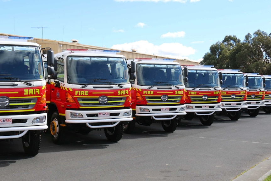 Tasmania Fire Service has bought 14 new fire trucks.