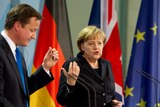 British prime minister David Cameron and German chancellor Angela Merkel