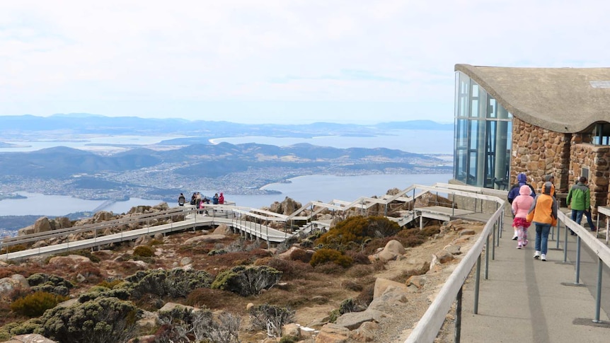 Image showing the view from the peak of Mount Wellington in Hobart, Tasmania.
