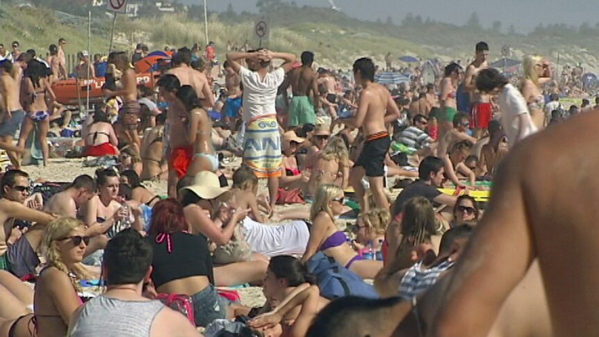 Crowds at Scarborough Beach