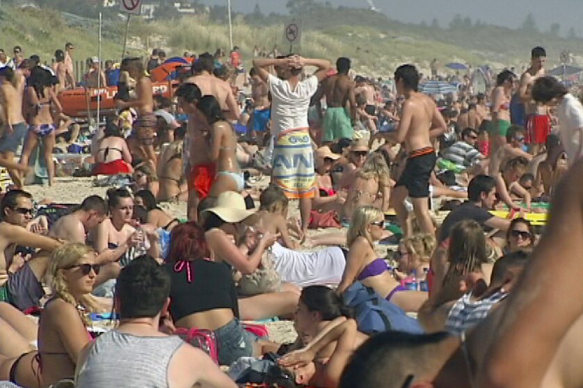 Crowds at Scarborough Beach