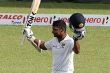 Kumar Sangakkara walks off in his final Test
