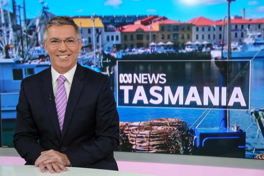 ABC News Tasmania newsreader Guy Stayner promotional image.