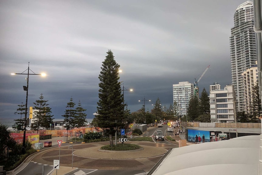 Dark clouds over the Gold Coast,