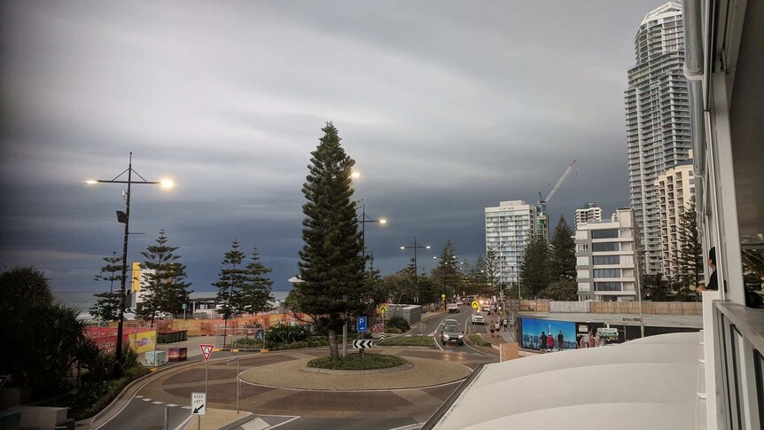 Dark clouds over the Gold Coast,