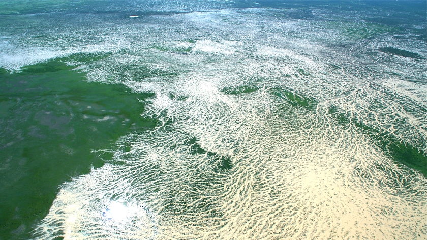 aerial view of floodwaters in SA