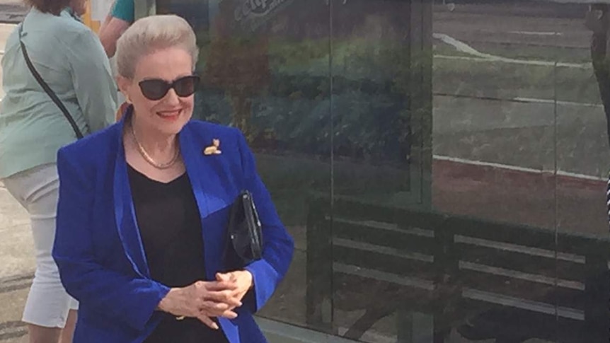 Bronwyn Bishop arrives at Dee Why.