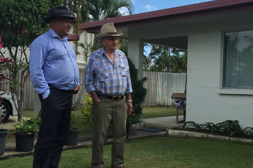 Hans and Noel Pearson at Hans's Townsville home.
