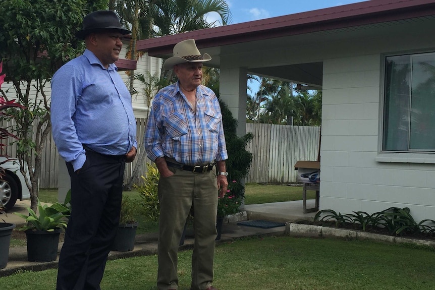 Hans and Noel Pearson at Hans's Townsville home.