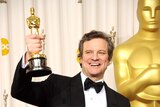 Colin Firth shows off his best actor Oscar