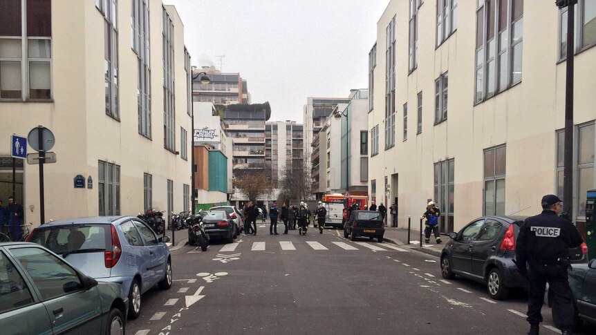 Charlie Hebdo office in Paris after shooting on January 7 2015