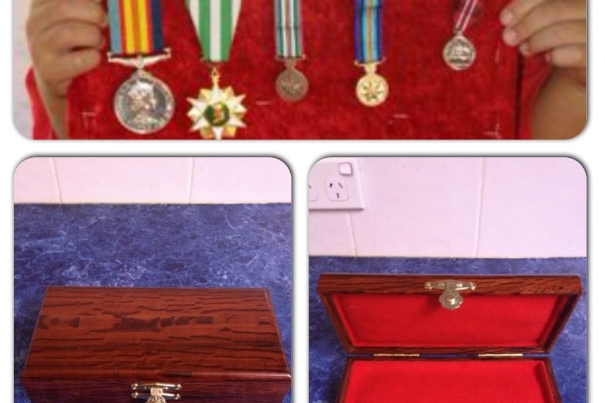 The five medals were among property stolen from a house at Mount Cotton.