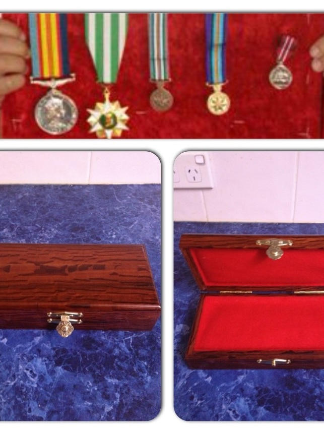The five medals were among property stolen from a house at Mount Cotton.