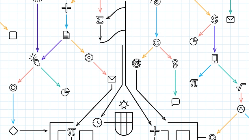 An illustration shows arrows and small icons branching out in a decision-making tree from a line drawing of Parliament House.