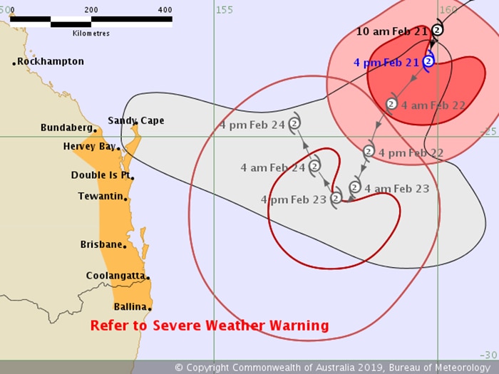 Cyclone tracking map.