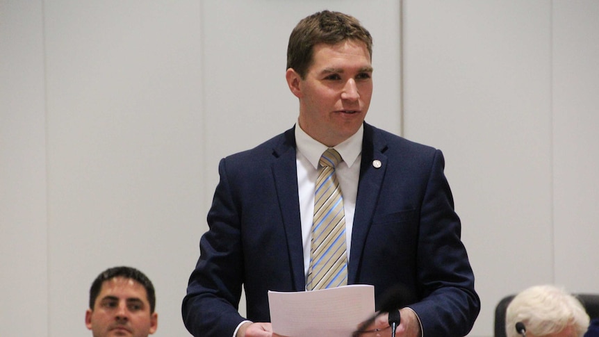 ACT Opposition Leader Alistair Coe in the Legislative Assembly.