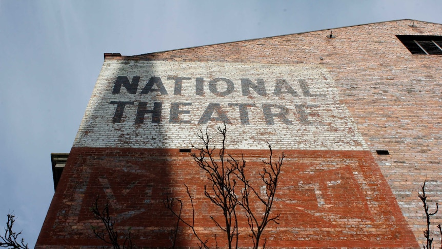 National Theatre sign on Patterson Street in Launceston