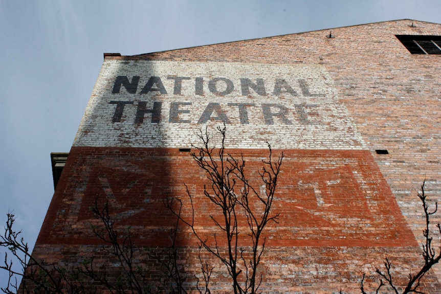National Theatre sign on Patterson Street in Launceston