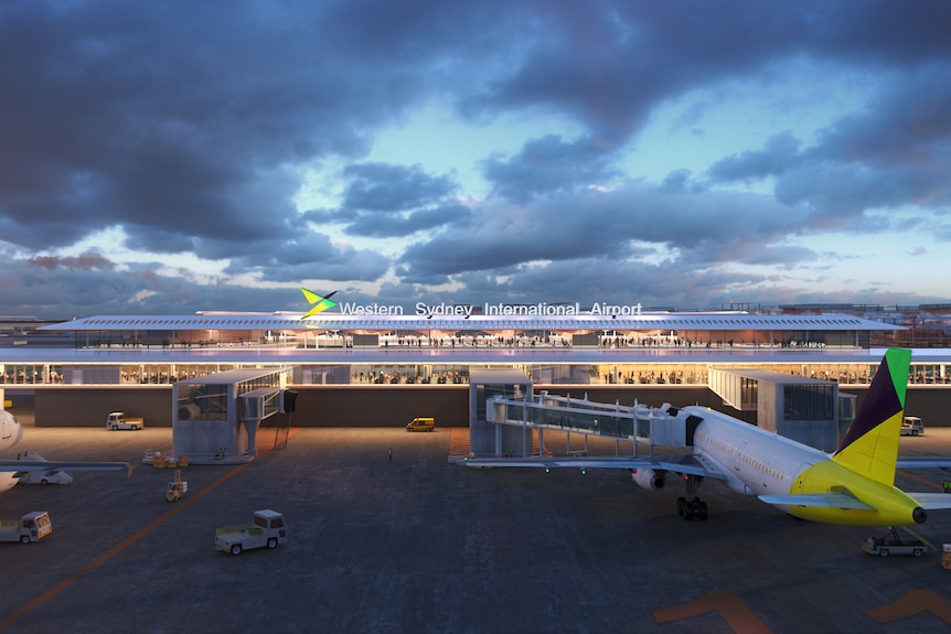 an image of the outside of an airport